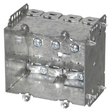 American Imaginations Electrical Box, Rectangular Box Type, 2 Gangs, Galvanized Steel AI-37117